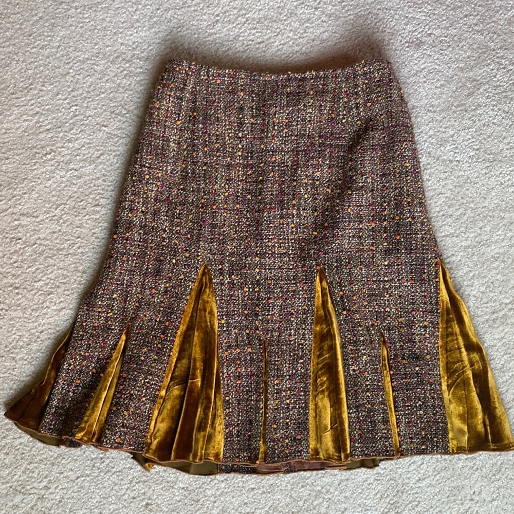 Sara Campbell tweed fit and flare midi skirt size 10 *fits small*